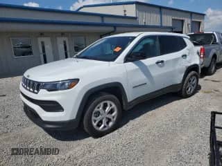 2024 Jeep Compass Sport with VIN 3C4NJDAN7RT157173, listed as a Copart auction lot 65078535 with 18,351 mi miles and Salvage title. Bid and sale history available at DreamBid. Image 1.