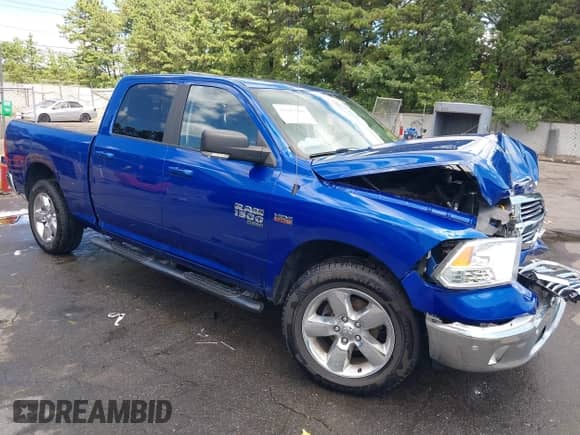 2019 Ram 1500 Big Horn with VIN 1C6RR7TT4KS689843, listed as a IAAI auction lot 42683286 with 97,892 mi miles and . Bid and sale history available at DreamBid. Image 1.