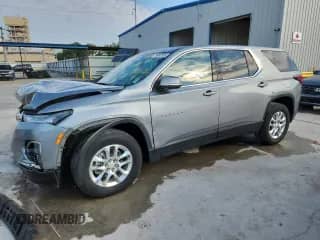 2023 Chevrolet Traverse LS with VIN 1GNERFKW9PJ119791, listed as a Copart auction lot 70497505 with 24,411 mi miles and Salvage title. Bid and sale history available at DreamBid. Image 1.