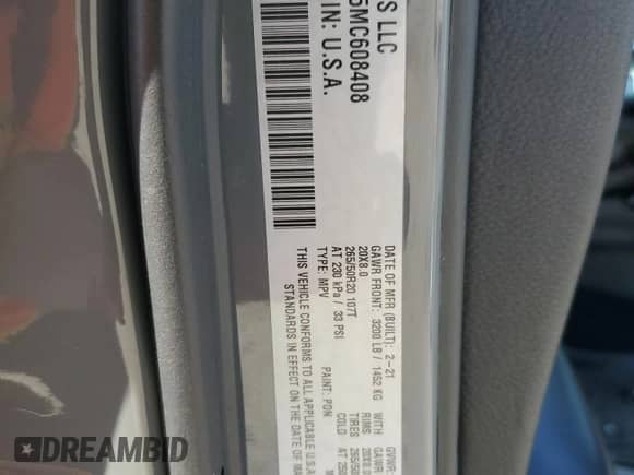 2021 Dodge Durango R/T z VIN 1C4SDHCT5MC608408, wystawiony jako Copart lot #80911745 z przebiegiem 106 014 mil mil oraz Szkoda całkowita • Salvage title. Historia ofert i sprzedaży dostępna na DreamBid. Obrazek 13.