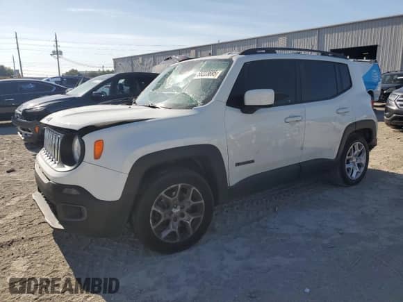 2018 Jeep Renegade Latitude with VIN ZACCJABB4JPJ68490, listed as a Copart auction lot 58223695 with Not provided miles and Salvage title. Bid and sale history available at DreamBid. Image 1.