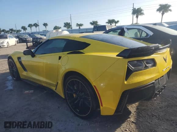 2019 Chevrolet Corvette Z06 3LZ with VIN 1G1YU2D64K5605123, listed as a Copart auction lot 74478664 with 10,124 mi miles and Salvage title. Bid and sale history available at DreamBid. Image 2.