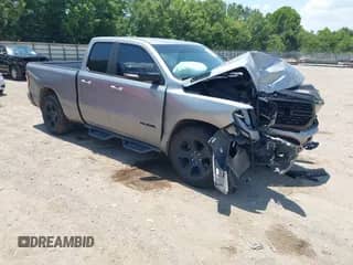 2022 Ram 1500 Big Horn with VIN 1C6SRFBT9NN376545, listed as a IAAI auction lot 42639967 with 77,833 mi miles and . Bid and sale history available at DreamBid. Image 1.