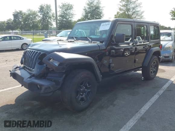 2022 Jeep Wrangler Unlimited Willys with VIN 1C4HJXDNXNW234973, listed as a IAAI auction lot 42874494 with 27,809 mi miles and . Bid and sale history available at DreamBid. Image 2.
