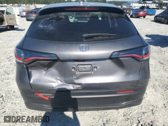 2025 Honda HR-V LX with VIN 3CZRZ1H3XSM753773, listed as a Copart auction lot 84481215 with 7,928 mi miles and Salvage title. Bid and sale history available at DreamBid. Image 6.