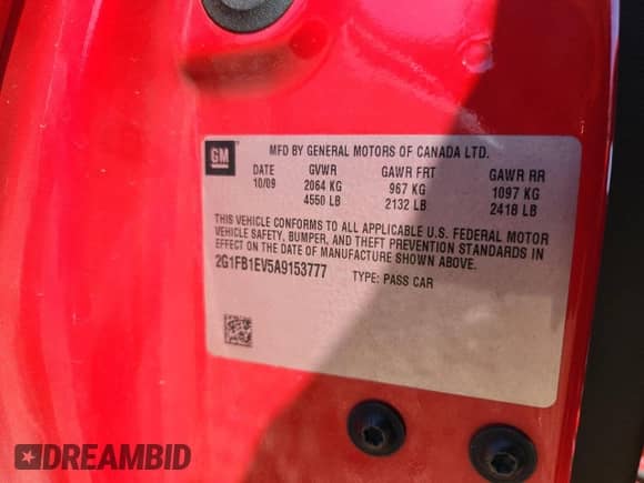 2010 Chevrolet Camaro 1LT z VIN 2G1FB1EV5A9153777, wystawiony jako Copart lot #84799865 z przebiegiem 213 872 mil mil oraz Szkoda całkowita • Salvage title. Historia ofert i sprzedaży dostępna na DreamBid. Obrazek 12.