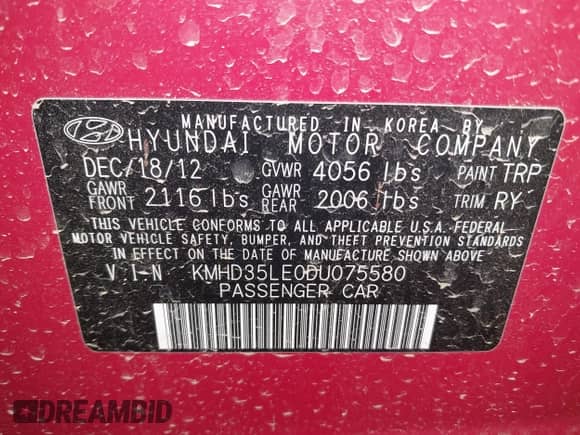 2013 Hyundai Elantra с VIN KMHD35LE0DU075580, выставлен на аукционе IAAI как лот 43397752 с пробегом 102 192 миль миль и . История ставок и продаж доступна на DreamBid. Изображение 9.