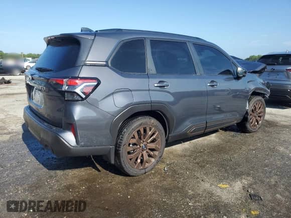 2025 Subaru Forester Special Sports with VIN JF2SLDHC5SH528371, listed as a Copart auction lot 69970135 with Not provided miles and Non repairable. Bid and sale history available at DreamBid. Image 3.