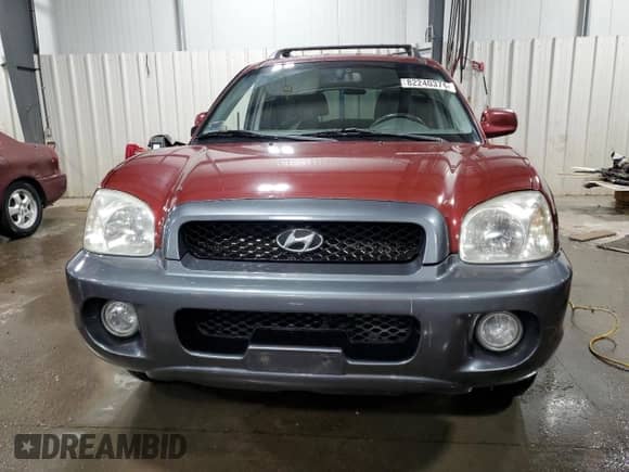2002 Hyundai Santa Fe GLS with VIN KM8SC13D52U200772, listed as a Copart auction lot 82240374 with 188,530 mi miles and Salvage title. Bid and sale history available at DreamBid. Image 5.