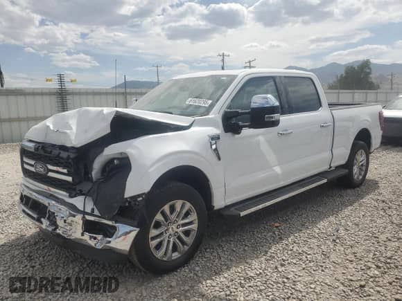 2025 Ford F-150 Lariat with VIN 1FTFW5LD4SFA95831, listed as a Copart auction lot 61620295 with 713 mi miles and Salvage title. Bid and sale history available at DreamBid. Image 1.