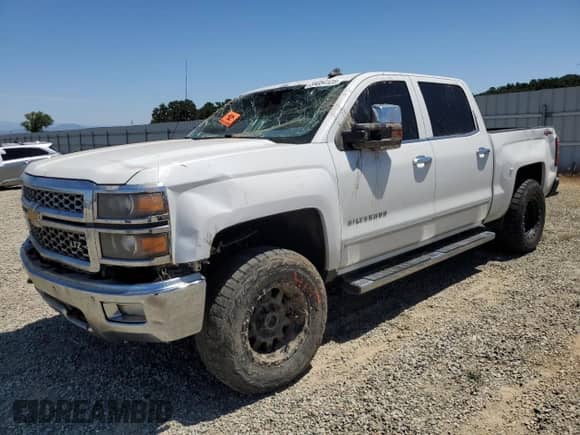 2015 Chevrolet Silverado 1500 LTZ z VIN 3GCUKSEJ8FG408274, wystawiony jako Copart lot #59054125 z przebiegiem Nie podano mil oraz Szkoda całkowita • Salvage title. Historia ofert i sprzedaży dostępna na DreamBid. Obrazek 1.
