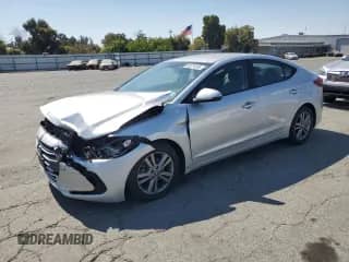 2017 Hyundai Elantra Limited with VIN 5NPD84LF6HH167950, listed as a Copart auction lot 80724095 with 119,985 mi miles and Salvage title. Bid and sale history available at DreamBid. Image 1.