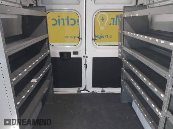 2023 Ram ProMaster Cargo with VIN 3C6LRVBG8PE548461, listed as a IAAI auction lot 42176460 with 32,791 mi miles and . Bid and sale history available at DreamBid. Image 8.