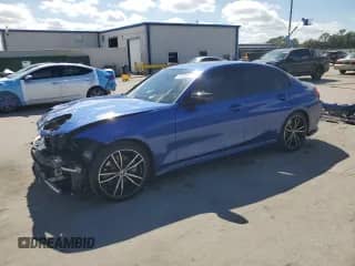 2019 BMW 3 Series 330i with VIN WBA5R1C5XKAE81350, listed as a Copart auction lot 87209195 with 47,844 mi miles and Non repairable. Bid and sale history available at DreamBid. Image 1.