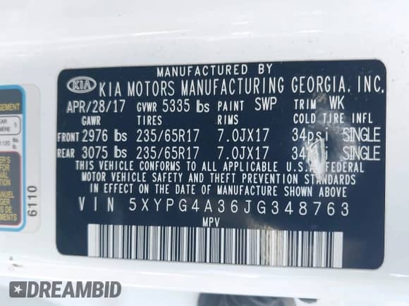 2018 Kia Sorento LX с VIN 5XYPG4A36JG348763, выставлен на аукционе IAAI как лот 42310070 с пробегом 83 981 миль миль и . История ставок и продаж доступна на DreamBid. Изображение 9.