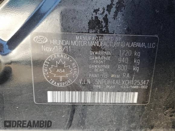 2012 Hyundai Elantra GLS z VIN 5NPDH4AEXCH125347, wystawiony jako Copart lot #86448115 z przebiegiem 216 120 mil mil oraz Czysty tytuł • Clean title. Historia ofert i sprzedaży dostępna na DreamBid. Obrazek 13.