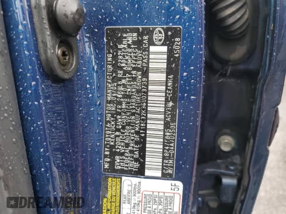 2005 Toyota Camry LE с VIN 4T1BE32K35U073739, выставлен на аукционе Copart как лот 82128585 с пробегом 223 761 миль миль и Списание • Salvage title. История ставок и продаж доступна на DreamBid. Изображение 12.