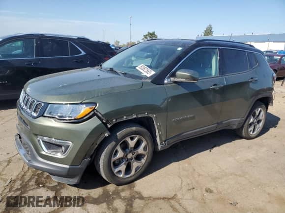 2019 Jeep Compass Limited с VIN 3C4NJDCB4KT791985, выставлен на аукционе Copart как лот 80882565 с пробегом 57 862 миль миль и Чистый • Clean title. История ставок и продаж доступна на DreamBid. Изображение 1.