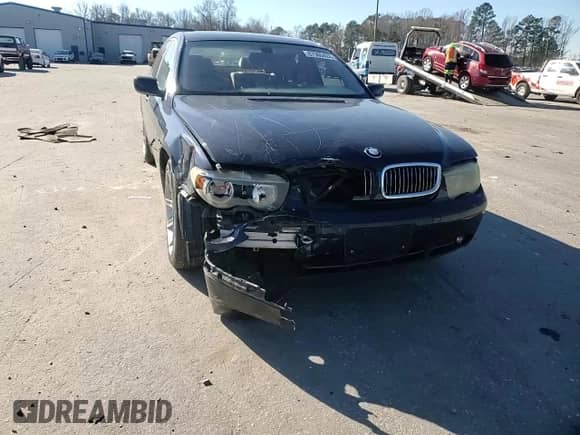 2003 BMW 7 Series 745i with VIN WBAGL63433DP63566, listed as a Copart auction lot 87365424 with 167,697 mi miles and Salvage title. Bid and sale history available at DreamBid. Image 11.