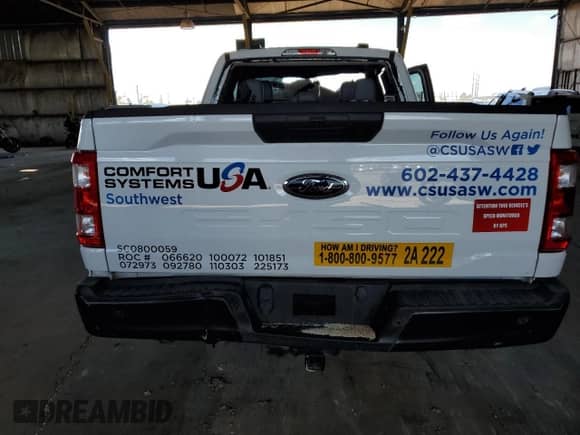 2021 Ford F-150 XL с VIN 1FTEX1CBXMKE12215, выставлен на аукционе Copart как лот 58756335 с пробегом Не указан миль и Списание • Salvage title. История ставок и продаж доступна на DreamBid. Изображение 6.