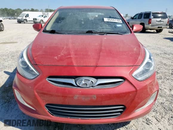 2014 Hyundai Accent GLS z VIN KMHCU4AE5EU751433, wystawiony jako Copart lot #86447105 z przebiegiem 132 412 mil mil oraz Szkoda całkowita • Salvage title. Historia ofert i sprzedaży dostępna na DreamBid. Obrazek 5.