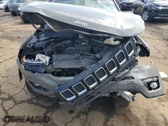 2020 Jeep Compass Limited with VIN 3C4NJDCB1LT101160, listed as a Copart auction lot 54838865 with 38,049 mi miles and Non repairable. Bid and sale history available at DreamBid. Image 12.