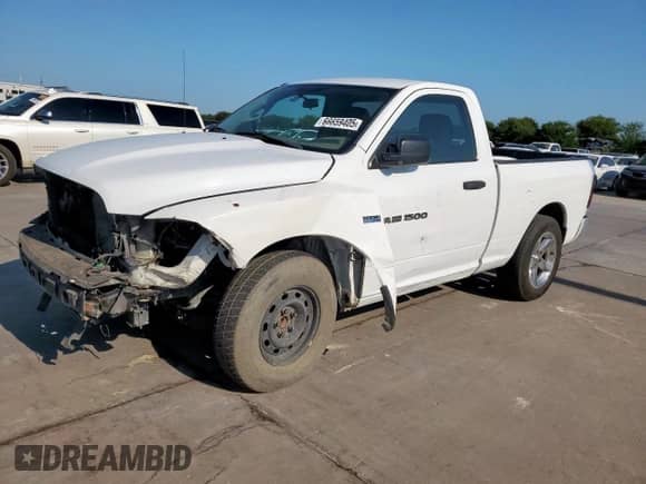 2012 Ram 1500 Express с VIN 3C6JD6AT4CG279576, выставлен на аукционе Copart как лот 66659405 с пробегом 260 971 миль миль и Списание • Salvage title. История ставок и продаж доступна на DreamBid. Изображение 1.