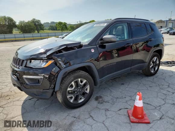 2017 Jeep Compass Trailhawk with VIN 3C4NJDDB6HT641433, listed as a Copart auction lot 65556115 with 62,150 mi miles and Salvage title. Bid and sale history available at DreamBid. Image 1.