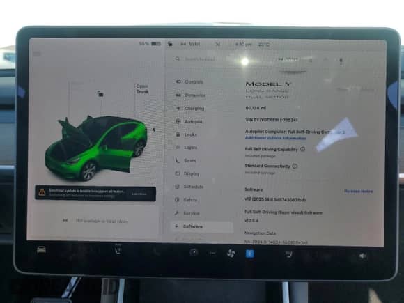 2020 Tesla Model Y Long Range z VIN 5YJYGDEE8LF035241, wystawiony jako Copart lot #85201715 z przebiegiem 60 134 mil mil oraz Szkoda całkowita • Salvage title. Historia ofert i sprzedaży dostępna na DreamBid. Obrazek 9.