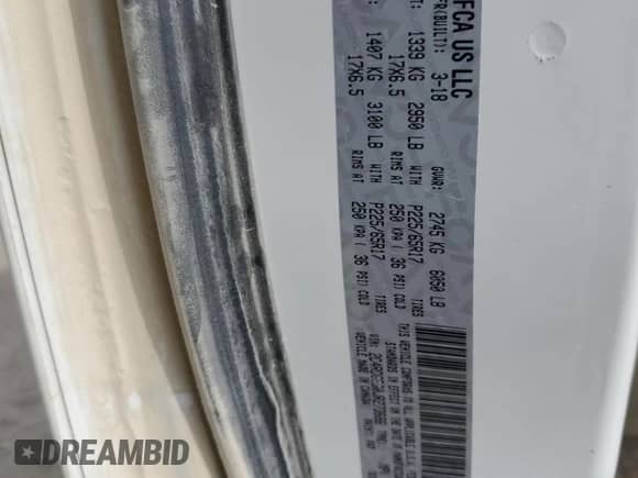 2018 Dodge Grand Caravan SE with VIN 2C4RDGBG0JR273686, listed as a Copart auction lot 80551645 with Not provided miles and Salvage title. Bid and sale history available at DreamBid. Image 13.