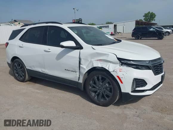 2022 Chevrolet Equinox RS with VIN 3GNAXMEV9NS199374, listed as a IAAI auction lot 42640182 with 56,560 mi miles and . Bid and sale history available at DreamBid. Image 1.