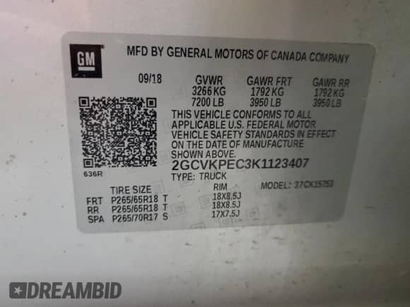 2019 Chevrolet Silverado 1500 LT with VIN 2GCVKPEC3K1123407, listed as a Copart auction lot 89509185 with 192,193 mi miles and Clean title. Bid and sale history available at DreamBid. Image 12.
