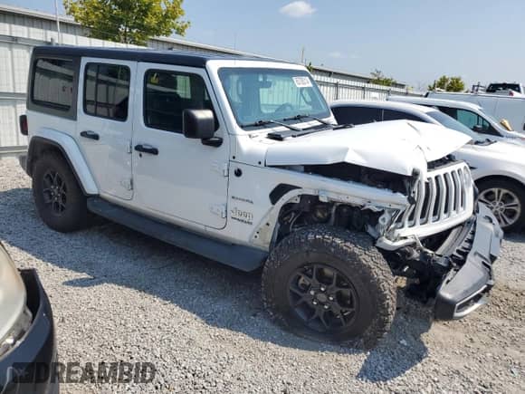 2021 Jeep Wrangler Unlimited Sahara with VIN 1C4HJXEG2MW862783, listed as a Copart auction lot 65708314 with 34,302 mi miles and Non repairable. Bid and sale history available at DreamBid. Image 4.