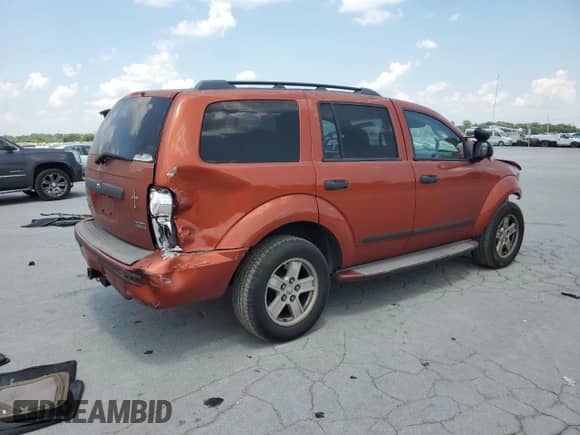 2007 Dodge Durango SLT with VIN 1D8HB48277F521705, listed as a Copart auction lot 62521535 with 132,979 mi miles and Salvage title. Bid and sale history available at DreamBid. Image 3.