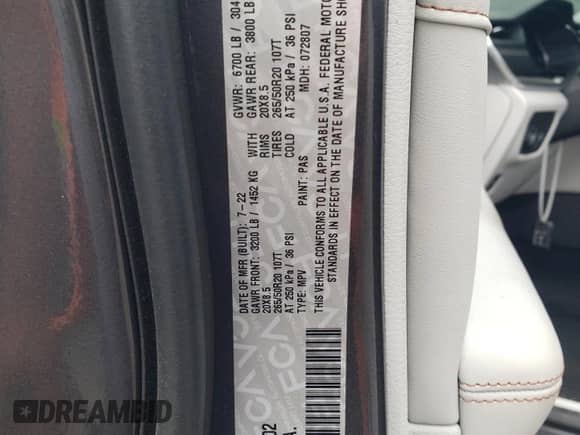 2022 Jeep Grand Cherokee Overland с VIN 1C4RJKDG2N8580402, выставлен на аукционе Copart как лот 67592115 с пробегом 42 033 миль миль и Списание • Salvage title. История ставок и продаж доступна на DreamBid. Изображение 12.