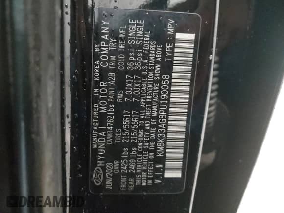 2023 Hyundai Kona SEL с VIN KM8K33AG8PU190058, выставлен на аукционе Copart как лот 90249745 с пробегом 59 282 миль миль и Чистый • Clean title. История ставок и продаж доступна на DreamBid. Изображение 13.