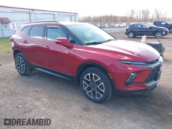 2023 Chevrolet Blazer RS с VIN 3GNKBKRS9PS168281, выставлен на аукционе IAAI как лот 41904523 с пробегом 28 588 миль миль и . История ставок и продаж доступна на DreamBid. Изображение 1.