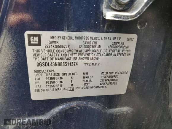 2008 Saturn VUE XE с VIN 3GSDL43N88S511374, выставлен на аукционе Copart как лот 81737925 с пробегом 52 760 миль миль и Чистый • Clean title. История ставок и продаж доступна на DreamBid. Изображение 13.