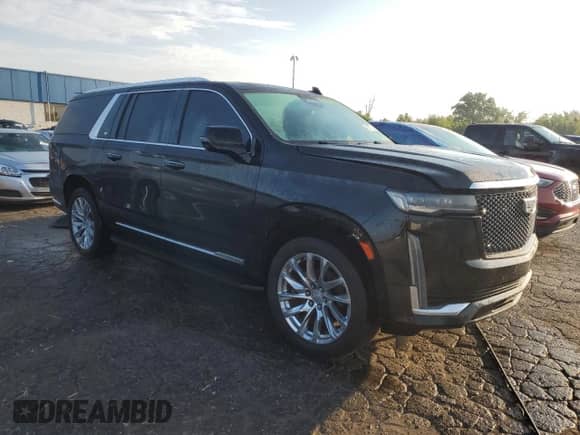 2021 Cadillac Escalade ESV Premium Luxury с VIN 1GYS4KKL7MR262044, выставлен на аукционе Copart как лот 63757435 с пробегом Не указан миль и Чистый • Clean title. История ставок и продаж доступна на DreamBid. Изображение 4.
