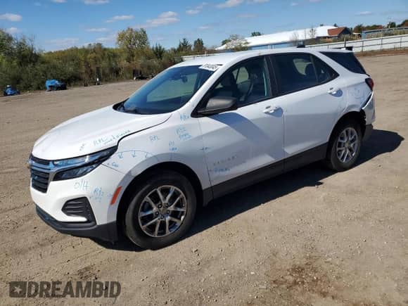 2024 Chevrolet Equinox LS z VIN 3GNAXSEG6RL169819, wystawiony jako Copart lot #81043045 z przebiegiem 74 069 mil mil oraz Szkoda całkowita • Salvage title. Historia ofert i sprzedaży dostępna na DreamBid. Obrazek 1.