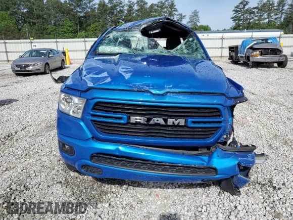 2021 Ram 1500 Big Horn with VIN 1C6RREFG4MN801965, listed as a Copart auction lot 56378395 with 86,767 mi miles and Non repairable. Bid and sale history available at DreamBid. Image 5.