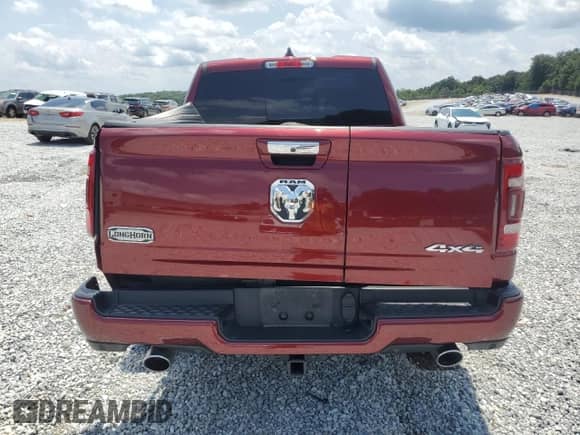 2020 Ram 1500 Longhorn with VIN 1C6SRFKM9LN221015, listed as a Copart auction lot 65352644 with 60,437 mi miles and Salvage title. Bid and sale history available at DreamBid. Image 6.