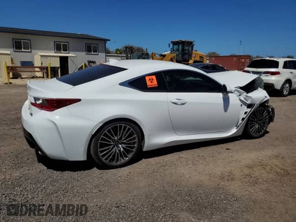 2015 Lexus RC F with VIN JTHHP5BC9F5002150, listed as a Copart auction lot 68196785 with 63,048 mi miles and Salvage title. Bid and sale history available at DreamBid. Image 3.