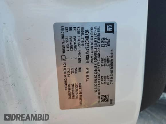 2010 Cadillac Escalade Premium z VIN 1GYUKCEF2AR273099, wystawiony jako Copart lot #64693055 z przebiegiem 142 160 mil mil oraz Szkoda całkowita • Salvage title. Historia ofert i sprzedaży dostępna na DreamBid. Obrazek 13.