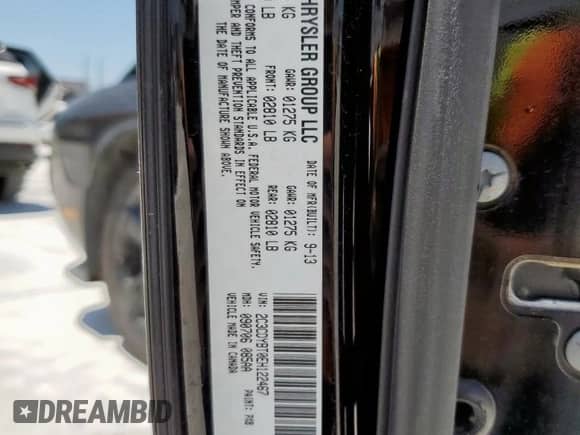 2014 Dodge Challenger R/T Plus with VIN 2C3CDYBT0EH122467, listed as a Copart auction lot 58392365 with 136,793 mi miles and Salvage title. Bid and sale history available at DreamBid. Image 12.