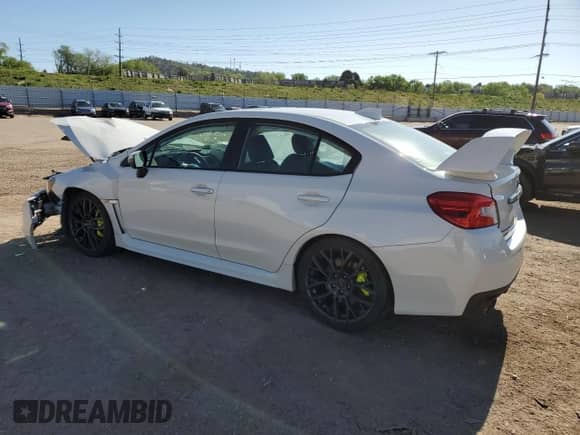 2018 Subaru WRX STI Limited z VIN JF1VA2W62J9820271, wystawiony jako Copart lot #57801255 z przebiegiem Nie podano mil oraz Szkoda całkowita • Salvage title. Historia ofert i sprzedaży dostępna na DreamBid. Obrazek 2.