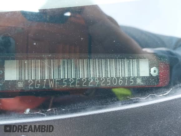2002 Chevrolet Impala z VIN 2G1WF52E229250615, wystawiony jako IAAI lot #42931260 z przebiegiem 227 219 mil mil oraz . Historia ofert i sprzedaży dostępna na DreamBid. Obrazek 9.