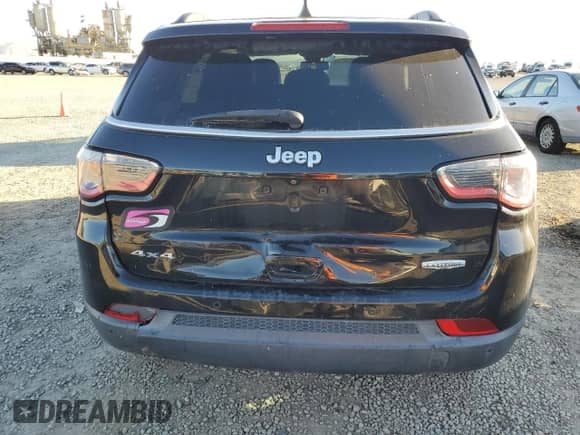 2020 Jeep Compass Latitude with VIN 3C4NJDBB2LT222085, listed as a Copart auction lot 82641105 with 74,258 mi miles and Clean title. Bid and sale history available at DreamBid. Image 6.