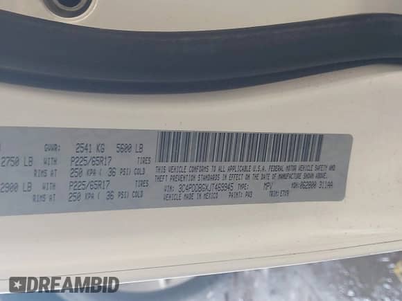 2018 Dodge Journey SXT с VIN 3C4PDDBGXJT469945, выставлен на аукционе IAAI как лот 42266310 с пробегом 121 871 миль миль и . История ставок и продаж доступна на DreamBid. Изображение 9.