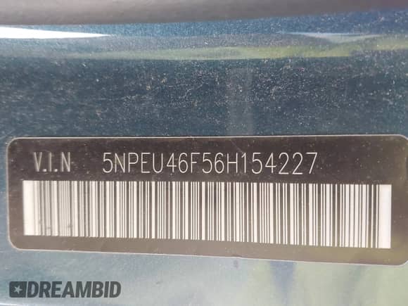 2006 Hyundai Sonata GLS с VIN 5NPEU46F56H154227, выставлен на аукционе IAAI как лот 43072201 с пробегом Не указан миль и . История ставок и продаж доступна на DreamBid. Изображение 9.